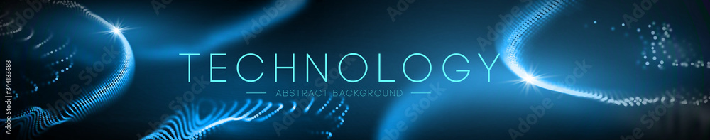 Technology background abstract blue geometric illustration vector. Business network concept. Science technology futuristic abstract tech design. - obrazy, fototapety, plakaty 