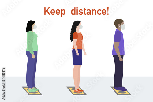 Social distancing People stay Coronavirus COVID-19