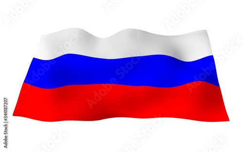 Free Download Waving flag of the Russian Federation. The National. State symbol of the Russia. 3D illustration - GFXLoad