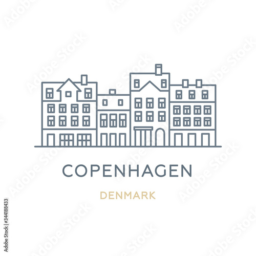 Canvas Print Copenhagen city, Denmark