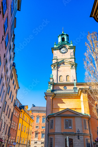 Photography View with Storkyrkan (The Great Church), officially named Sankt Nikolai kyrka (Church of St