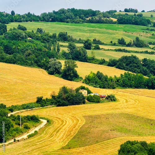 Summer landscape near Meldola  in the Appennino