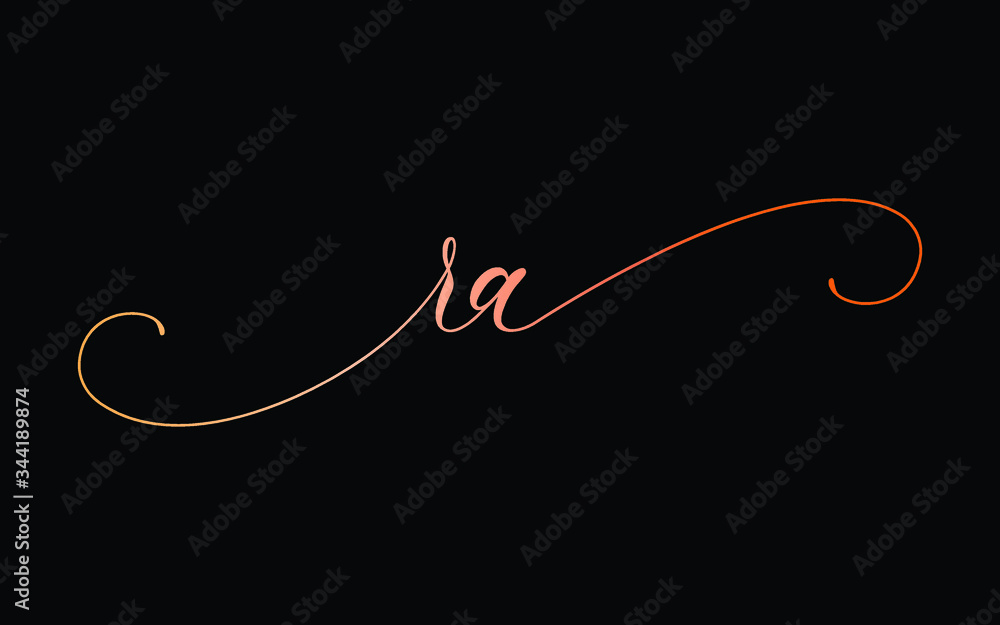 ra or r, a Lowercase Cursive Letter Initial Logo Design, Vector Template ra or r, a Lowercase Cursive Letter Initial Logo Design, Vector Template