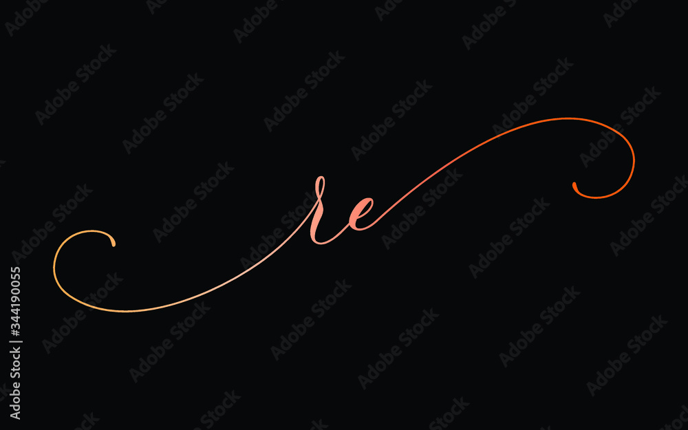 re or r, e Lowercase Cursive Letter Initial Logo Design, Vector Template re or r, e Lowercase Cursive Letter Initial Logo Design, Vector Template