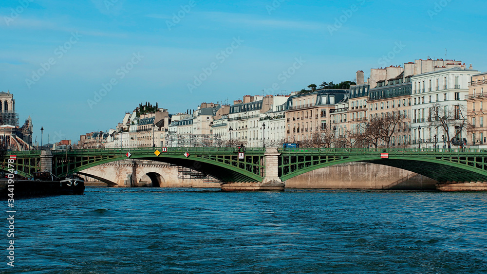 Río Sena París, francia paisaje