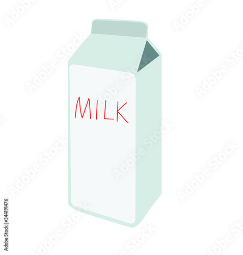 milk sweet sugar carton drink box isolated on white background