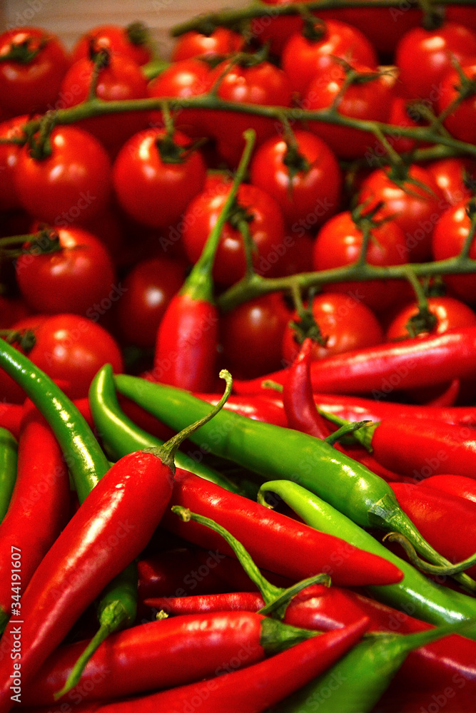 Red hot peppers and tomatoes Red hot peppers and tomatoes