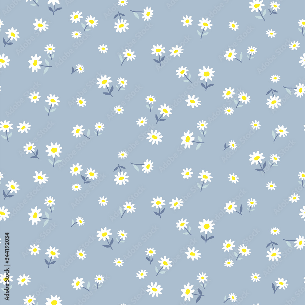 Daisy seamless pattern. Vector floral background Daisy seamless pattern. Vector floral background