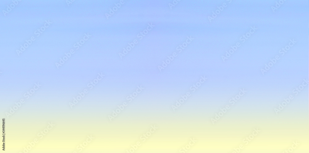 Gradient sky texture abstract colorful background. Blue pink and yellow wallpaper, soft light sunset colors concept. Empty dusk or dawn color mesh, simple nature background