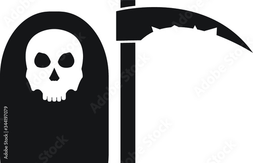 Grim reaper death halloween vector icon
