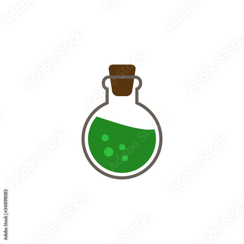 Magic potion vector icon isolated on white background