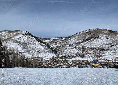 A Snowy Mountain Range in Colorado photo