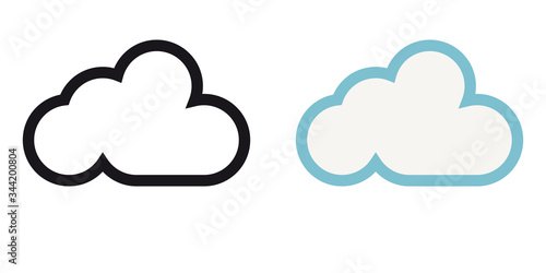simply cloud storage minimal vector icon