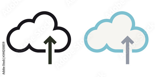 simply cloud storage minimal vector icon
