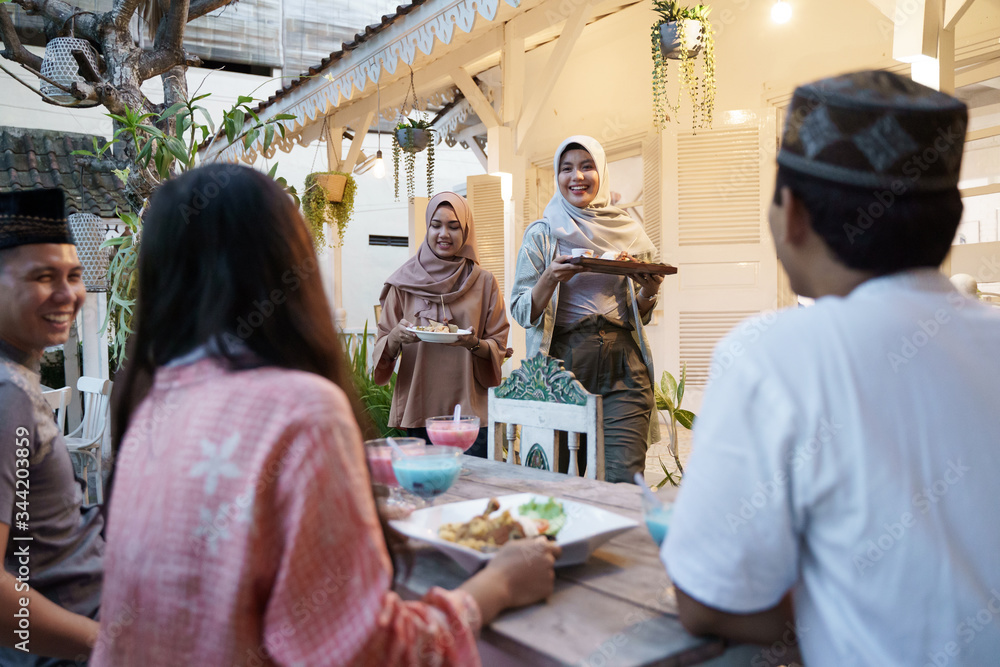 breaking the fast. break fasting dinner of muslim people during ramadan kareem breaking the fast. break fasting dinner of muslim people during ramadan kareem