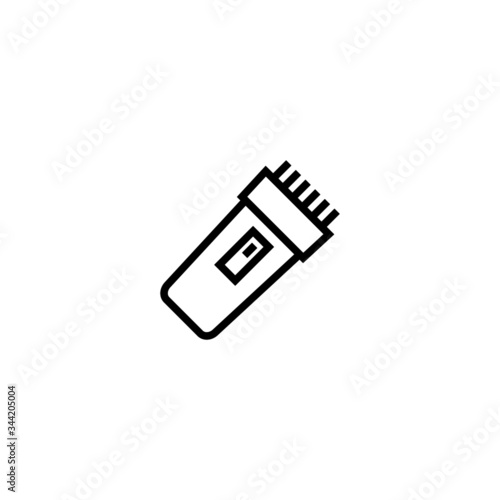 Trimmer vector icon in outline, linear style isolated on white background