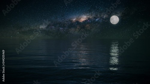 Ocean at Night Looped Background