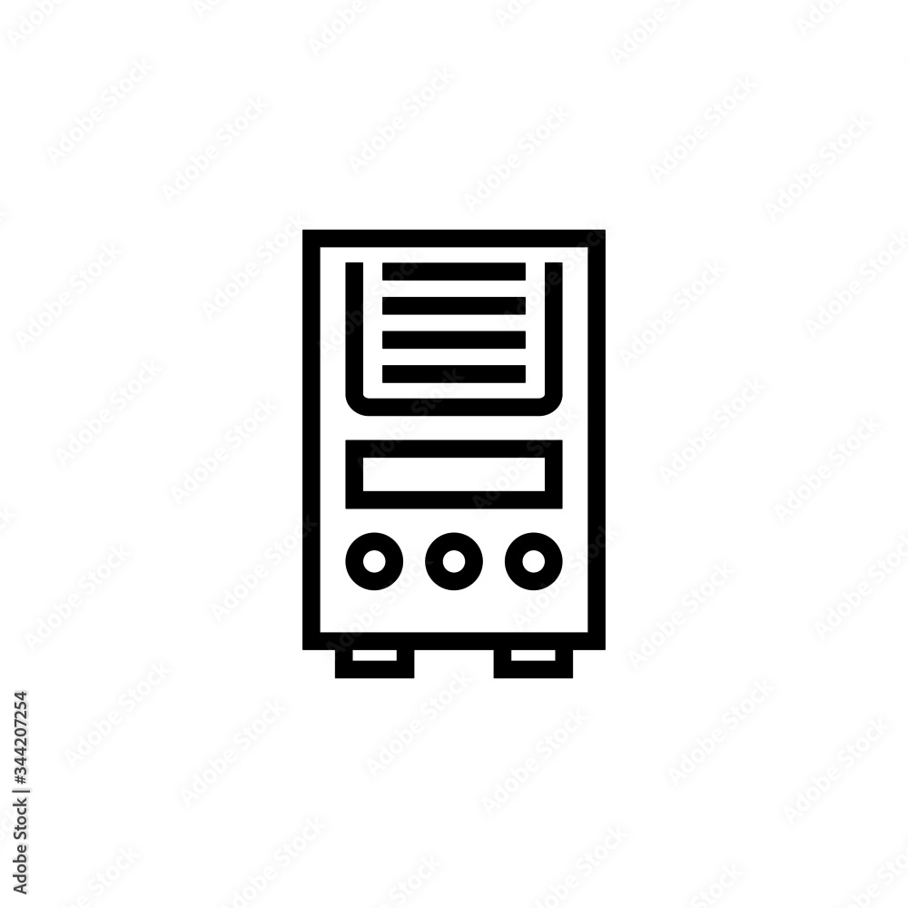 Air purifier vector icon in outline, linear style isolated on white background Air purifier vector icon in outline, linear style isolated on white background