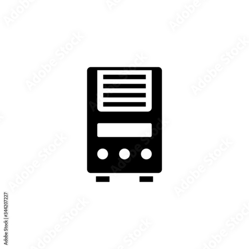Air purifier vector icon in black solid style isolated on white background