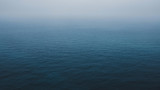 Sea landscape fog blue water