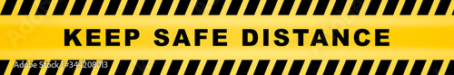 keep safe distance social distancing in caution lines