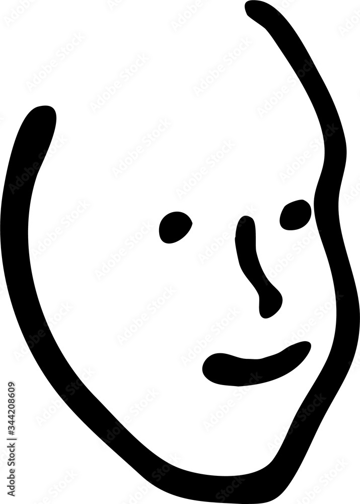A person's face expressing a different mood A person's face expressing a different mood