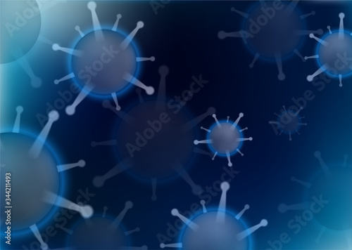 Coronavirus floating in cellular environment