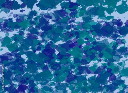 green and blue watercolor digital modern wall