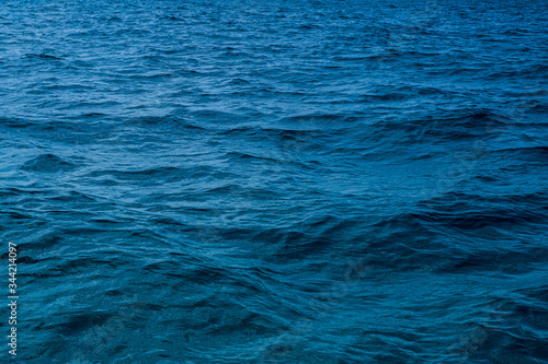 Blue ocean water with waves background  Perfect water surface 