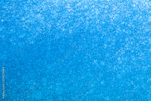 Blue bubbles abstract ,Water Abstract Macro Foam Background,Illustration of blue bubbles of different sizes 