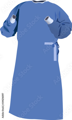 Vector Images of disposable surgical gown for Hospital
