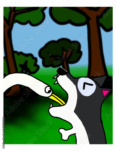 

aesop's fables The Wolf and the Crane 2