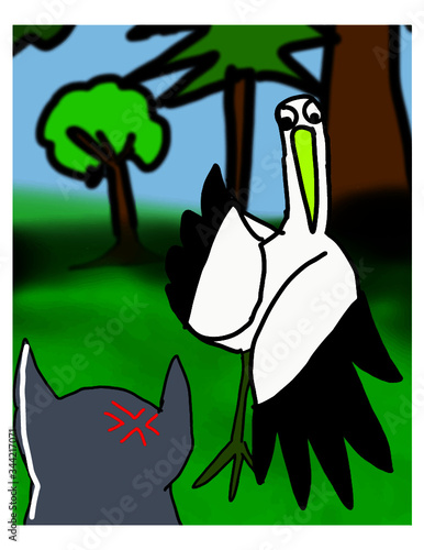 

aesop's fables The Wolf and the Crane 4
