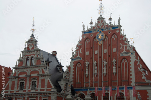 Old town in Riga in Latvia photo