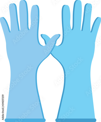 Vector Image of Disposable Surgical Gloves, a Personal Protective Equipment
