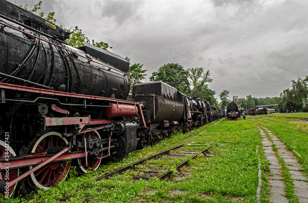 Naklejka premium parowozy