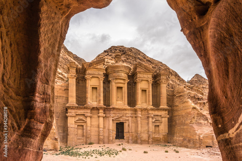 Cave view of Ad Deir at Petra, Jordan