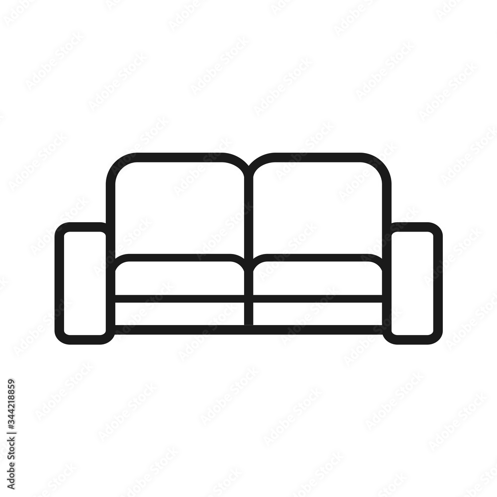 sofa icon, line art sofa icon in trendy flat style sofa icon, line art sofa icon in trendy flat style