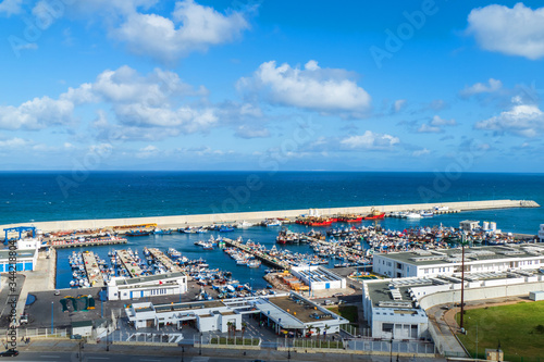 View on the harbor of Tangier, Morocco