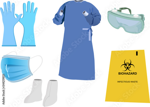 Vector Images of Personal Protective Equipment (PPE) Kit
