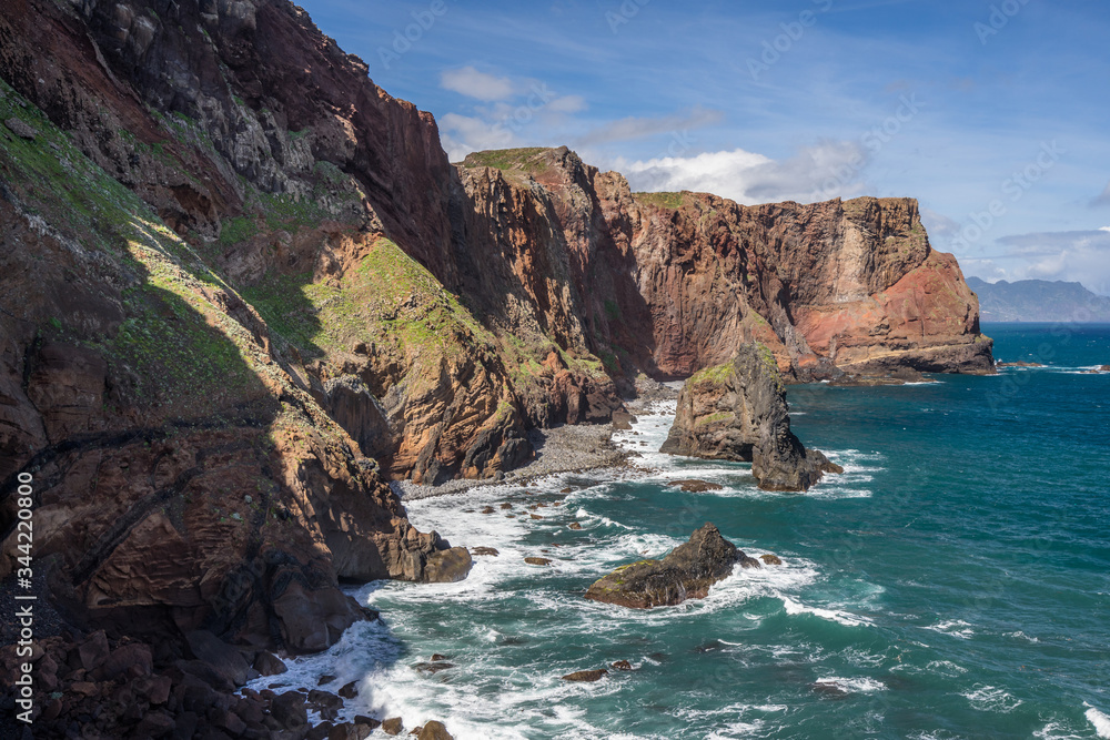 breakers at Sao Lourencos coastline; Madeira