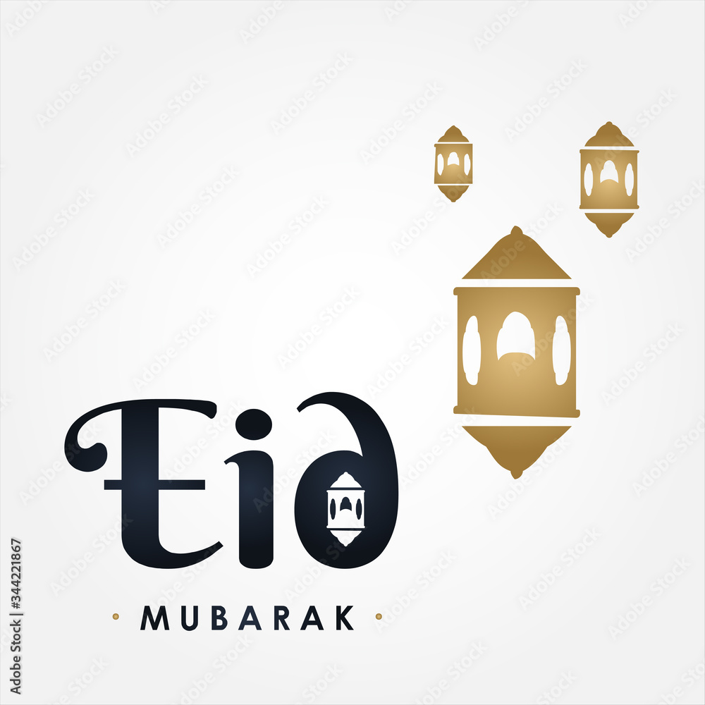 Naklejka premium Eid Mubarak Vector Design Illustration