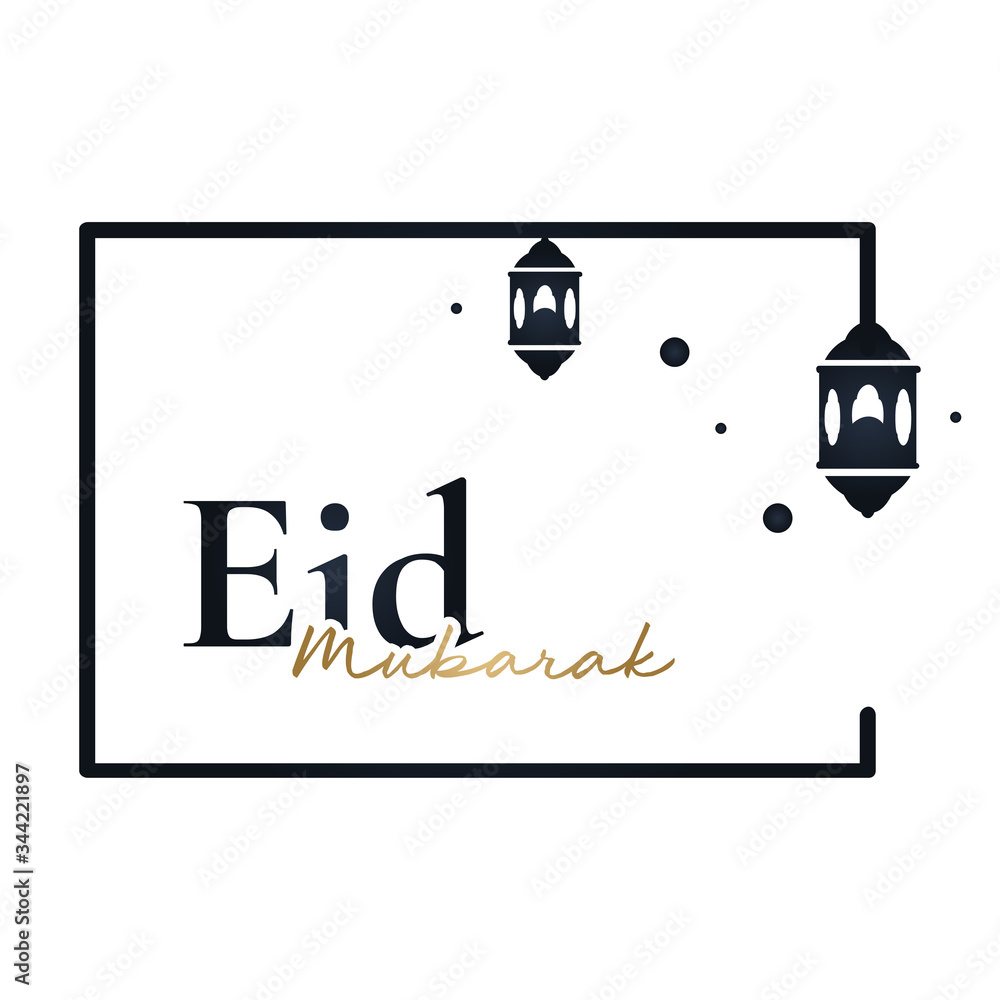 Naklejka premium Eid Mubarak Vector Design Illustration