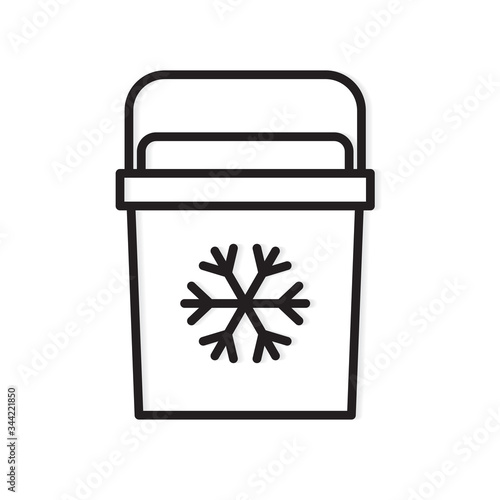 handheld cooling box icon- vector illustration