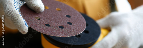 Quadro su tela Closeup arms replacement sole for sander machine