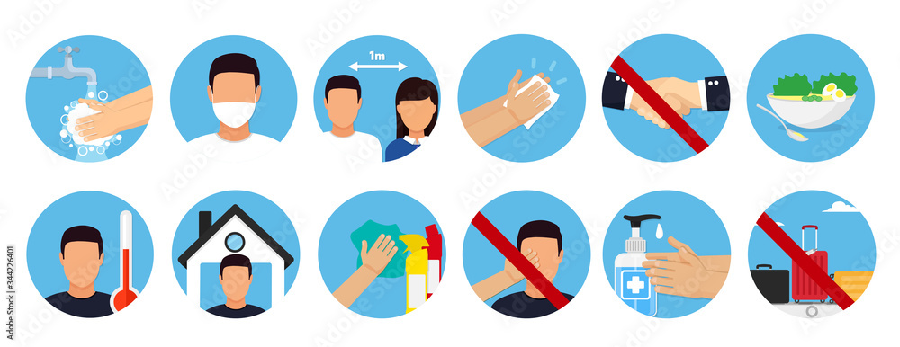 Fototapeta premium Coronavirus prevention measure. 2019-nCoV. Hygiene product.