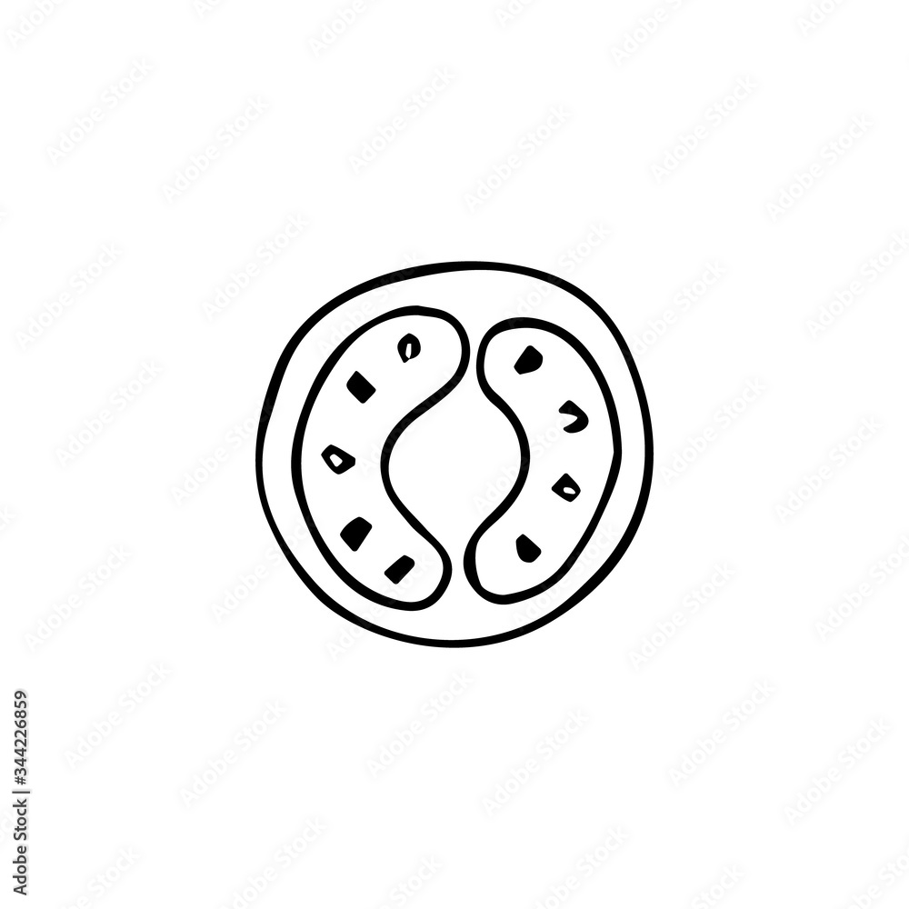 Hand drawn vegetable tomato icon isolated on white background. Concept for farmers market, organic food, grocery store, cafe, restaurant, food. Natural product, vegetarian, fresh, natural, design. Hand drawn vegetable tomato icon isolated on white background. Concept for farmers market, organic food, grocery store, cafe, restaurant, food. Natural product, vegetarian, fresh, natural, design.