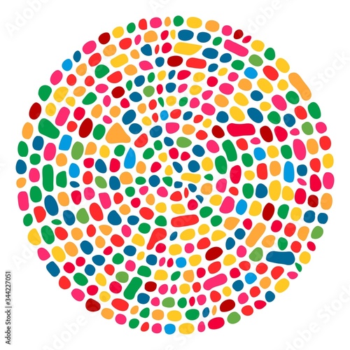vector abstract colorful mosaic round pattern