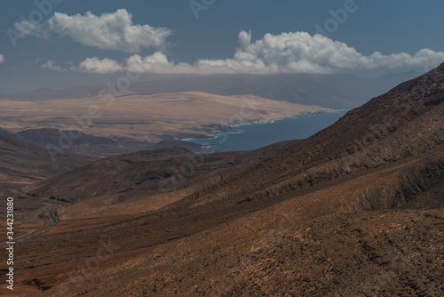 desert island panorama of Fuerteventura canary archipelago