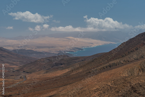 desert island panorama of Fuerteventura canary archipelago